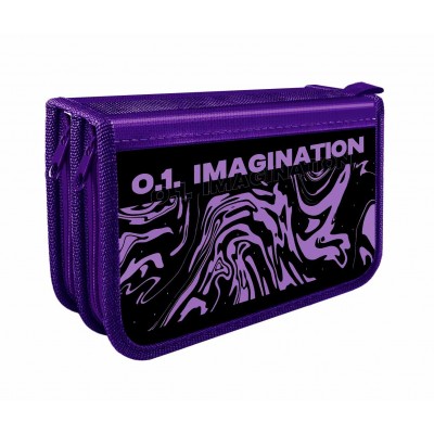 Пенал 2 отделения 19x12см Imagination откидная планка ПО-05 Пчелка