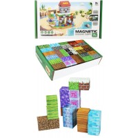 NoName Игрушка 120  Конструктор магнитный. Кубики. Кубический мир/120 дет KNS1893 Китай