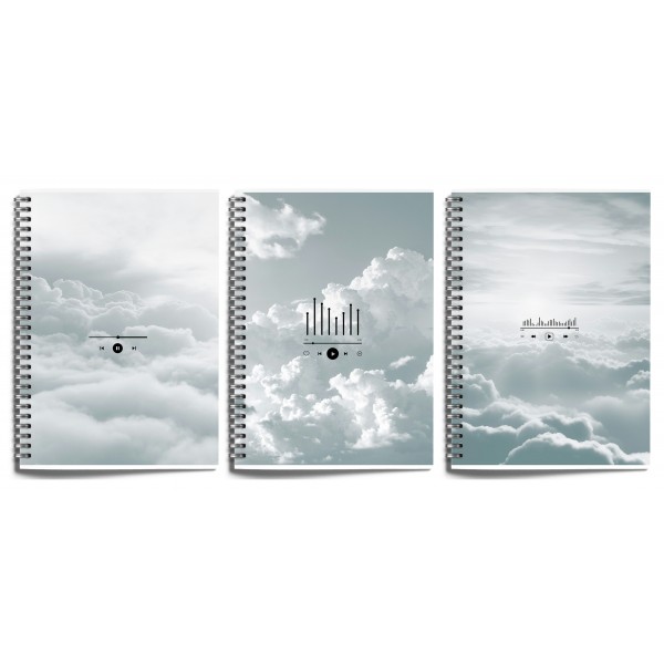 Тетрадь 80 листов А4 клетка, гребень Sound in clouds софт-тач LXCBCLA4-SDC Lorex 3/18 259964