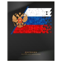 Дневник универсальный 48 листов А5+ твердая обложка Российского школьника черный, глянцевая ламинация ДУТ-РШЧР SchoolФормат  260650