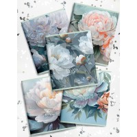 Тетрадь 48 листов А5 клетка, двойная обложка Flower view выборочный УФ-лак, блестки, софт-тач, 60г/м2 LXCBCL-FV Lorex 5/60 259370