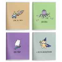 Тетрадь 48 листов А5+ клетка Минимал животные матовая ламинация, выборочный УФ-лак, 60г/м2 ТОК48-МЖ SchoolФормат 4/96 249220