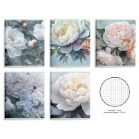Тетрадь 96 листов А5 клетка Flower view софт-тач, фольга, 60г/м2 LXCBCL96-FV Lorex 5/50 259975