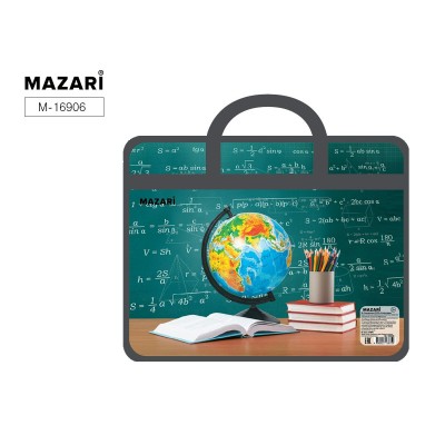 Папка на молнии А4 33х26х7,5см Study с ручками М-16906 Mazari