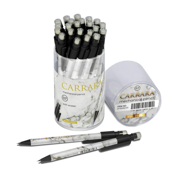Карандаш механический 0,7мм Carrara с ластиком 21-0042/24 Bruno Visconti 24/288