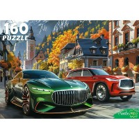 Рыжий кот Пазл 160  Авто в красивом городе Ф160-4539 ---