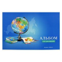 Альбом 24 листа для рисования А4 скрепка Глобус УФ-лак, 100г/м2 69865 Феникс 10/30