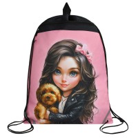 Мешок для сменной обуви 36х48см Брюнетка с собачкой 1 отделение, шнурок 69170 Феникс 24/72 Мешок для сменной обуви 36х48см Брюнетка с собачкой 1 отделение, шнурок 69170 Феникс 24/72