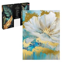 Картина по номерам холст на подрамнике 30х40 Цветок с поталью, 14 цветов 67965 Феникс