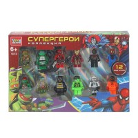 ГородМастеров Игрушка 12  Конструктор. Набор. Супергерои 18018-ZH Китай 12 шт