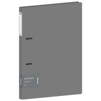Папка 2 кольца А4 24мм 700мкм Soft Touch серая, карман, D-кольца, софт-тач RB4_2D985 Berlingo  338218
