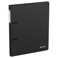 Папка 2 кольца А4 24мм 700мкм Soft Touch черная, карман, D-кольца, софт-тач RB4_2D980 Berlingo  338213