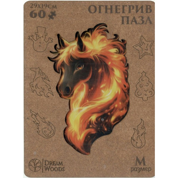 DreamWoods Пазл 60 ФигурнПазлы Огненрив/дерев К-009 Россия