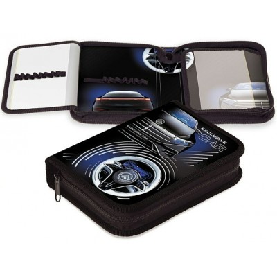 Пенал 1 отделение 20х14см Exclusive car 2 откидные планки, 3D фольга NPk_74301 Хатбер  089940