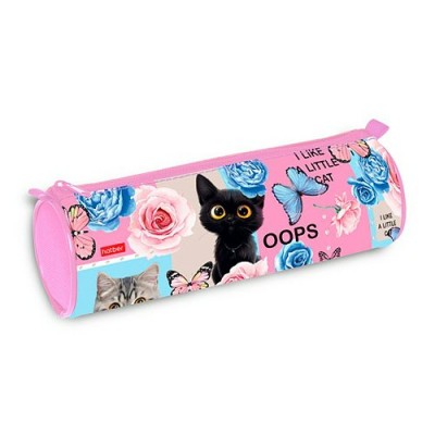 Пенал 1 отделение мягкий 21х7см тубус Cat day Npt_60132 Хатбер 12/36 090586