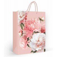 Империя поздравлений/Пакет бумажный ламинированный. Нежные пионы/260х327х136/30000926/