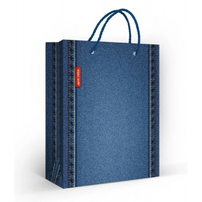 Открытая планета/Пакет бумажный ламинированный. Джинсы/135х180х60/90000848/