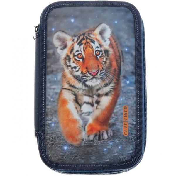 Пенал 1 отделение 20x205x27мм Тигренок и светлячки ламинат 30П26_1157 Канцбург  2601157