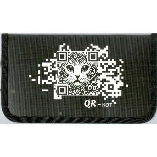 Пенал 1 отделение QR-кот ламинат 30П26_1388 Канцбург  2601388