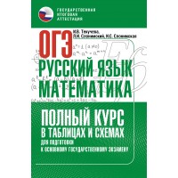 ОГЭ. Русский язык и математика. Полный курс в таблицах и схемах для подготовки к ОГЭ. Тренажер. Текучева И.В. АСТ