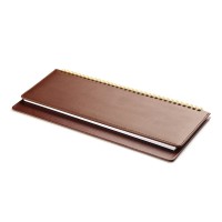 Планинг недатированный 305х130 64 листа гребень, твердая обложка, кожзам Velvet коричневый 3-364/03 Альт