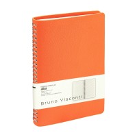 Ежедневник недатированный А5 136 листов линия, интегральная обложка, кожзам Alba оранжевый, 70г/м2 3-783/07 Bruno Visconti