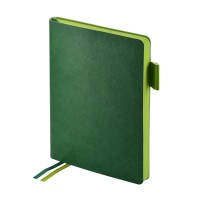 Ежедневник датированный А5 168 листов линия, интегральная обложка, кожзам Boston зеленый, салатовый срез, 2 ляссе, 70г/м2 3-808/07 Альт 2026 Ежедневник датированный А5 168 листов линия, интегральная обложка, кожзам Boston зеленый, салатовый срез, 2 ляссе, 70г/м2 3-808/07 Альт 2026