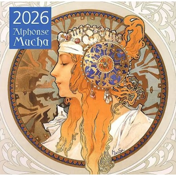 Эксмо/Календарь настенный перекидной на скрепке 2026. Альфонс Муха/300х300//