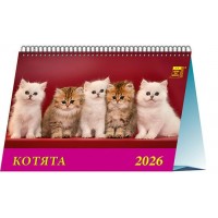 ДеньЗаДнем/Календарь настольный домик 2026. Котята/200 х 140/19609/
