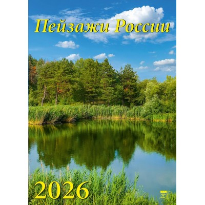 ДеньЗаДнем/Календарь настенный перекидной на ригеле 2026. Пейзажи России/250 х 340/11616/