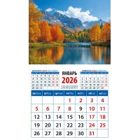ДеньЗаДнем/Календарь настенный магнитный с отрывным блоком 2026. Прекрасный вид/94 х 167/20619/