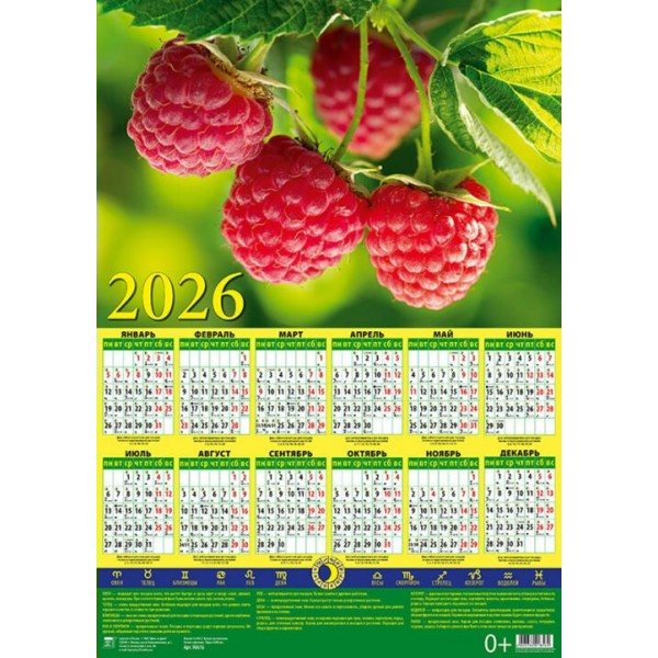 ДеньЗаДнем/Календарь настенный листовой 2026. Лунный календарь/440 х 630/А2/90616/
