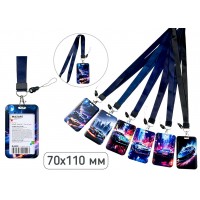 Бейдж  70х110мм Auto вертикальный на шнурке, цвета ассорти М-4856 Mazari 12/480 Бейдж  70х110мм Auto вертикальный на шнурке, цвета ассорти М-4856 Mazari 12/480