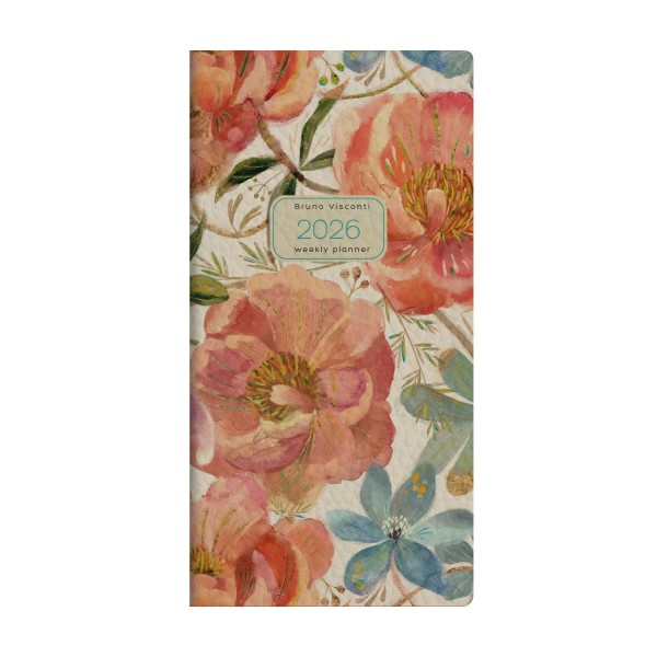 Ежедневник датированный 2026 А6 Flora Цветочная феерия 3-809/05 Bruno Visconti