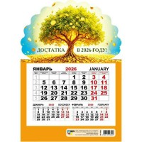 Квадра/Календарь фигурный отрывной на магните 2026. Денежное дерево 148 х 210/9380/ Квадра/Календарь фигурный отрывной на магните 2026. Денежное дерево 148 х 210/9380/