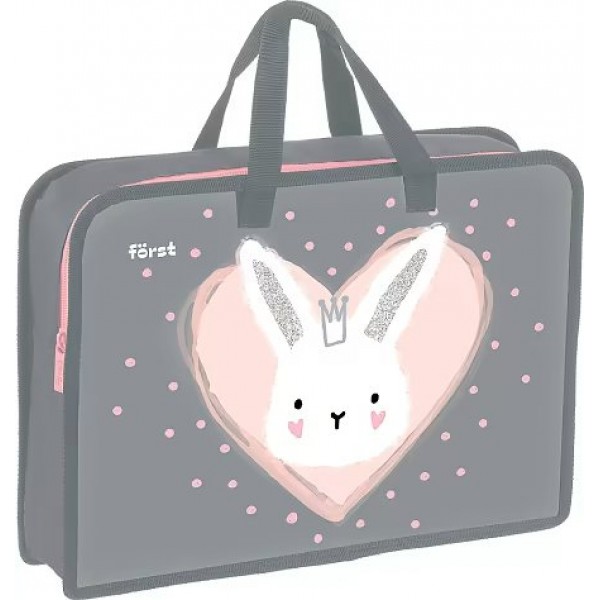 Папка на молнии А4 340х245х75мм Little Friend 1 отделение, с ручками, пластик FT-HB-750531 Forst  379310