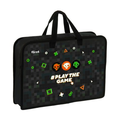 Папка на молнии А4 340х245х75мм Play the game 1 отделение, с ручками, пластик FT-HB-750512 Forst  379316
