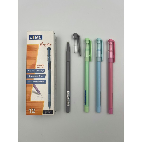 Ручка шариковая Glycer Fancy синий, 0,7мм корпус ассорти 1300RF-FC Linc 12/72/1728 260628