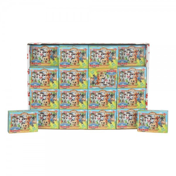 Умные игры Пазл-Мини 35  Животные на ферме  Россия 90х65х25мм