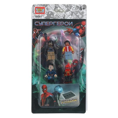 ГородМастеров Игрушка 4  Конструктор. Супергерои/фигурки, 4 шт 18061-CY Китай