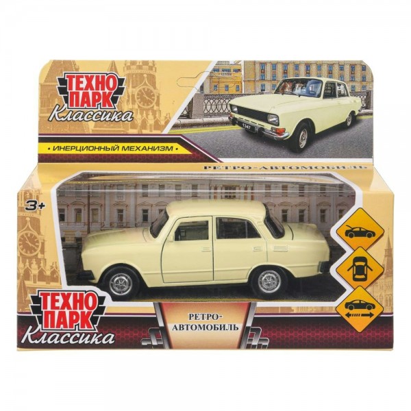 Технопарк Игрушка   Машина. Ретро - модель/12,5 см, металл, инерционная AZLK2140M-12-YE Китай
