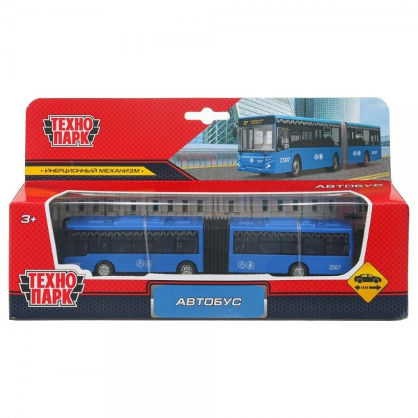 Технопарк Игрушка   Модель. Автобус/18 см, металл, инерционная 1428860-R3 Китай