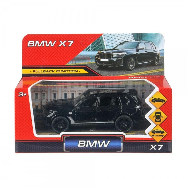 Технопарк Игрушка   Машина. BMW x7/12 см, металл, инерционная 2101C067-R1 Китай