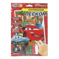 Аппликация песком Тачки 17х23 матовая SANDMAT-125466 МультиАрт