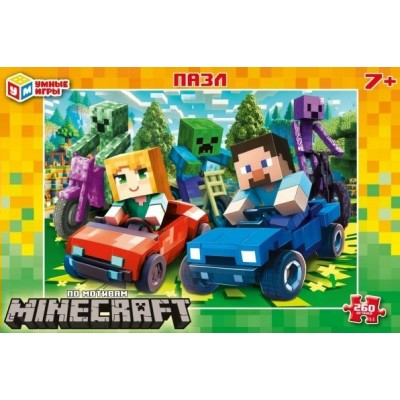 Умные игры Пазл 260  По мотивам Minecraft  Россия 285х190х33мм