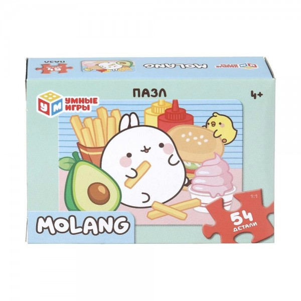Умные игры Пазл 54  Molang  Россия 90х65х25мм