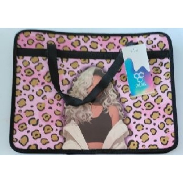 Папка на молнии А4 33х26см пластиковая с ручками Leopard gerl широкая, расширение 12см ПМ-А4-251 Пчелка