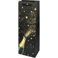 Миленд/Пакет бумажный ламинированный под бутылку. Брызги/120 х 360 х 85/ППК-2266/