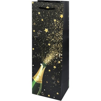 Миленд/Пакет бумажный ламинированный под бутылку. Брызги/120 х 360 х 85/ППК-2266/ Миленд/Пакет бумажный ламинированный под бутылку. Брызги/120 х 360 х 85/ППК-2266/