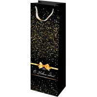 Миленд/Пакет бумажный ламинированный под бутылку. С Новым годом/100 х 360 х 85/ППК-2270/